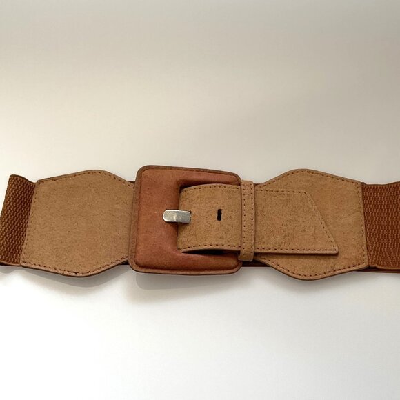 VINTAGE WIDE ELASTIC WAIST BELT - Picture 1 of 10